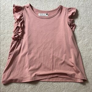 Pink Ruffle Sleeve Top